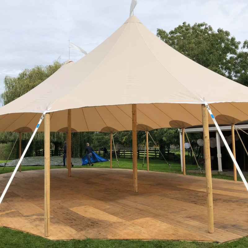 Sailcloth Event Tent by Canvas Camp Luxury Outdoor Canopy close up view