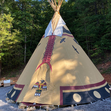 Teepee Tent by Nomadic Tipi Canyonlands design front view in woods