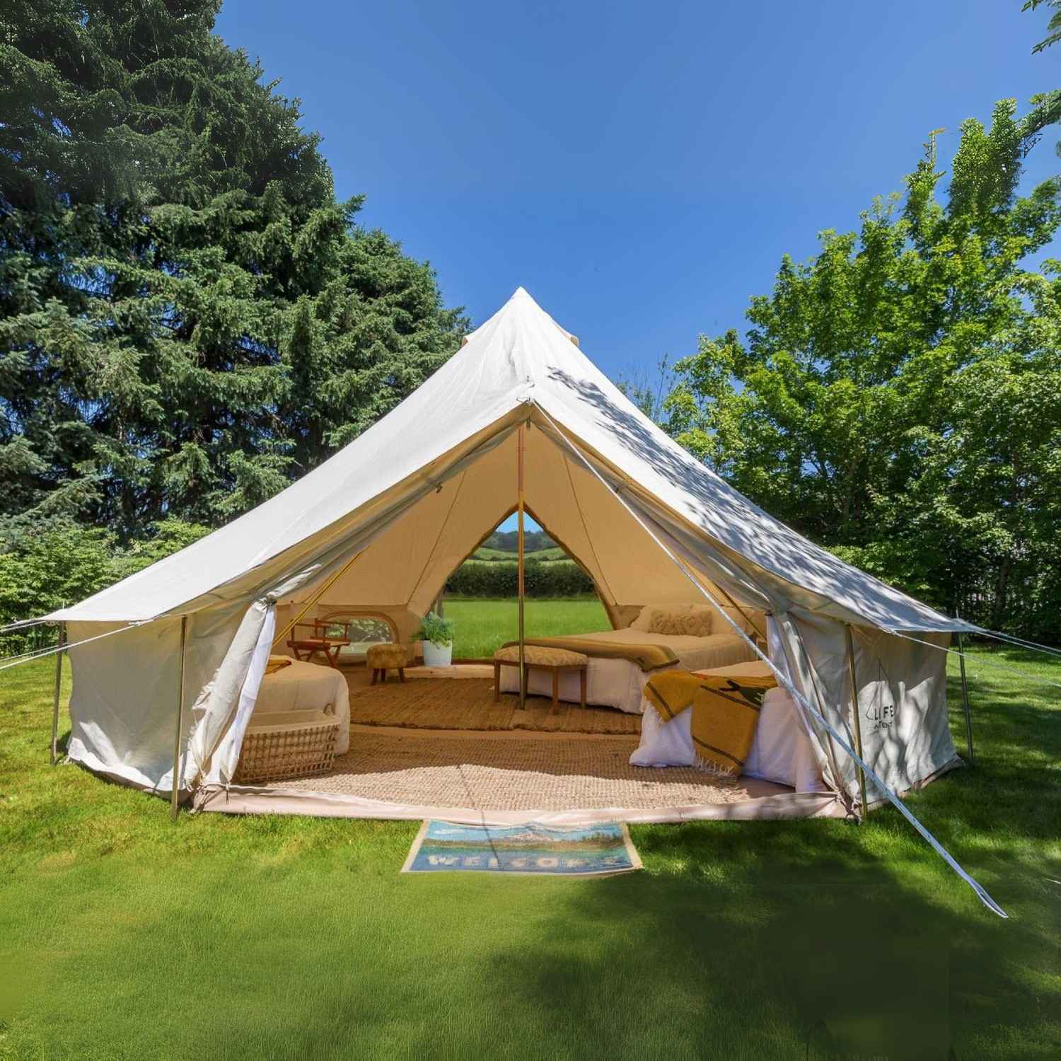 Yurt Tent Fernweh by Life in Tents 19ft front view with double door