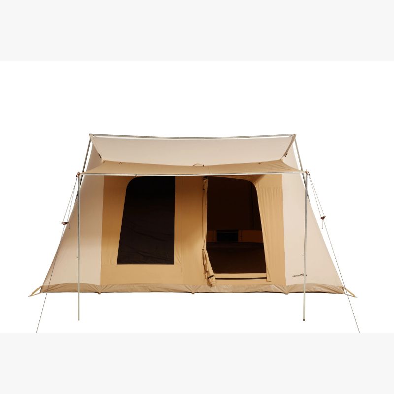 A Frame Tent Big Horn by Canvas Camp stock photo awning and open door