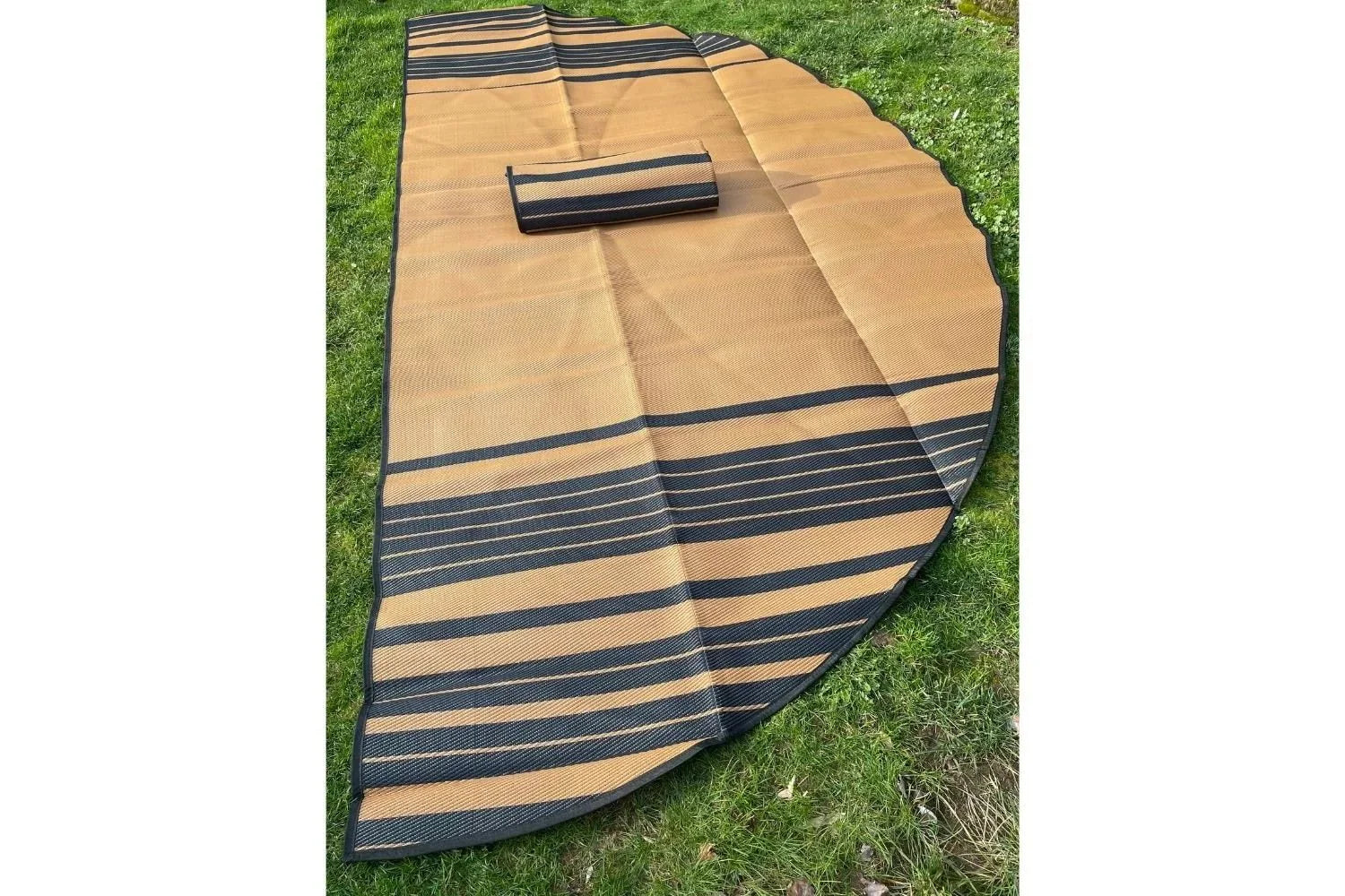 bell tent rug Striped Bell Tent Floor Matting Cover — Wild Roots Glamping