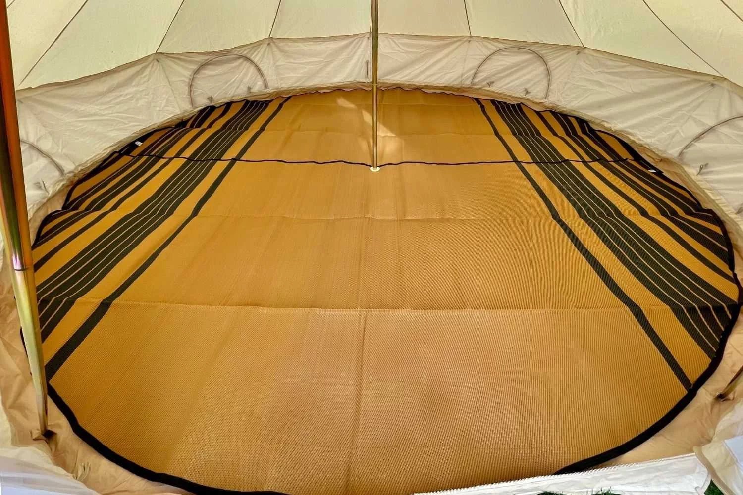 Life in Tents Striped Bell Tent Floor Matting Cover