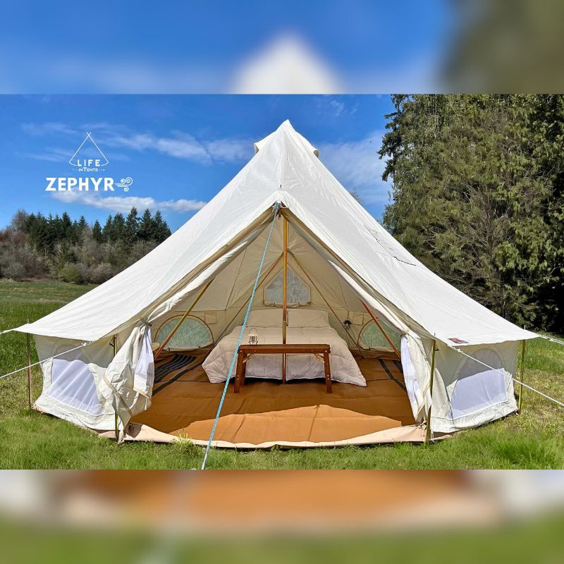 Life in Tents Zephyr Canvas Bell Tent Cabin