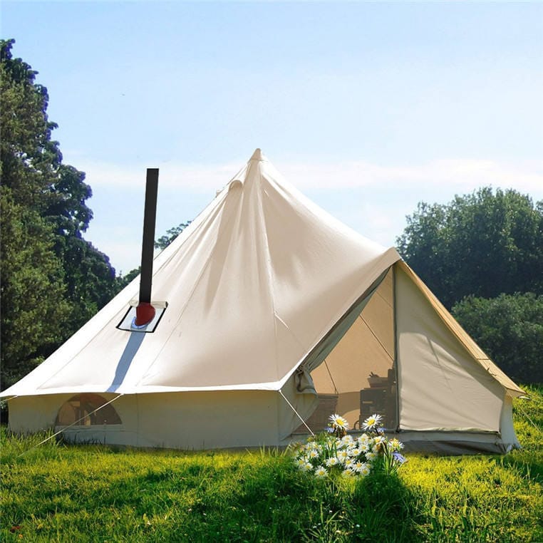 Luna Glamping Bell Tent Stove Kit outside tent 2