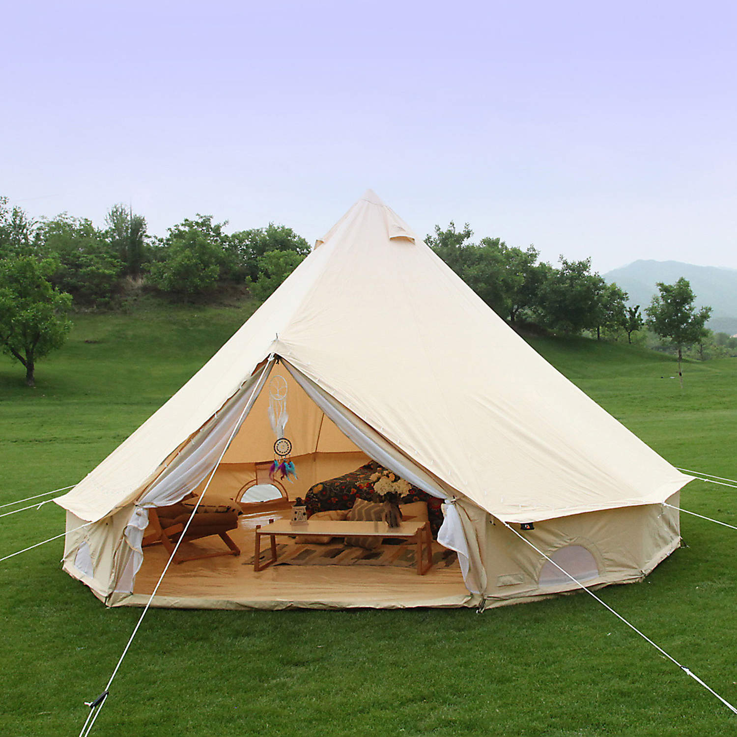 Luna Glamping Canvas Bell Tent