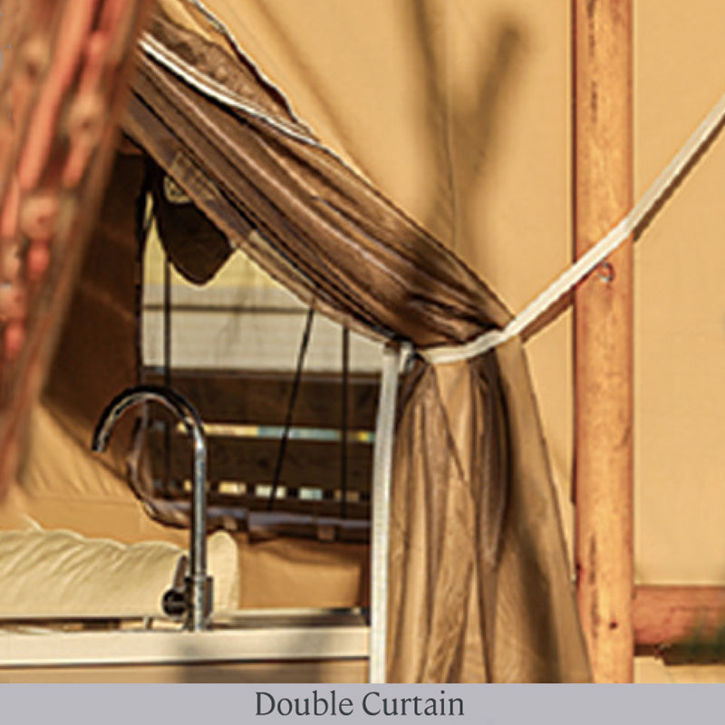 Luna Glamping Eclipse Safari Tent double curtain