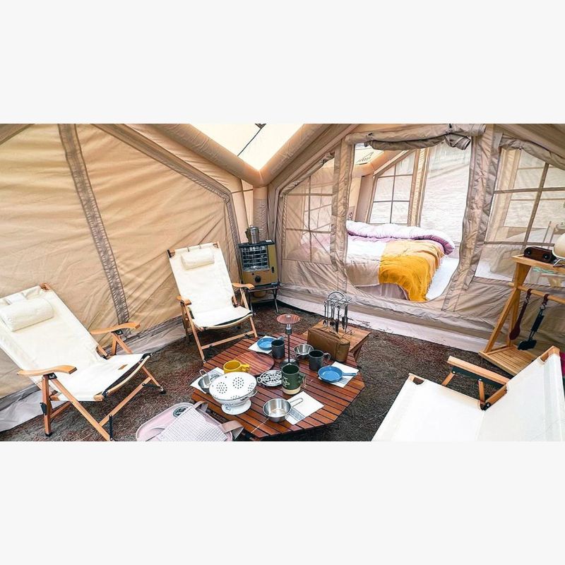 RBM Koala Hub beige connected to multiple Koala Air Tents