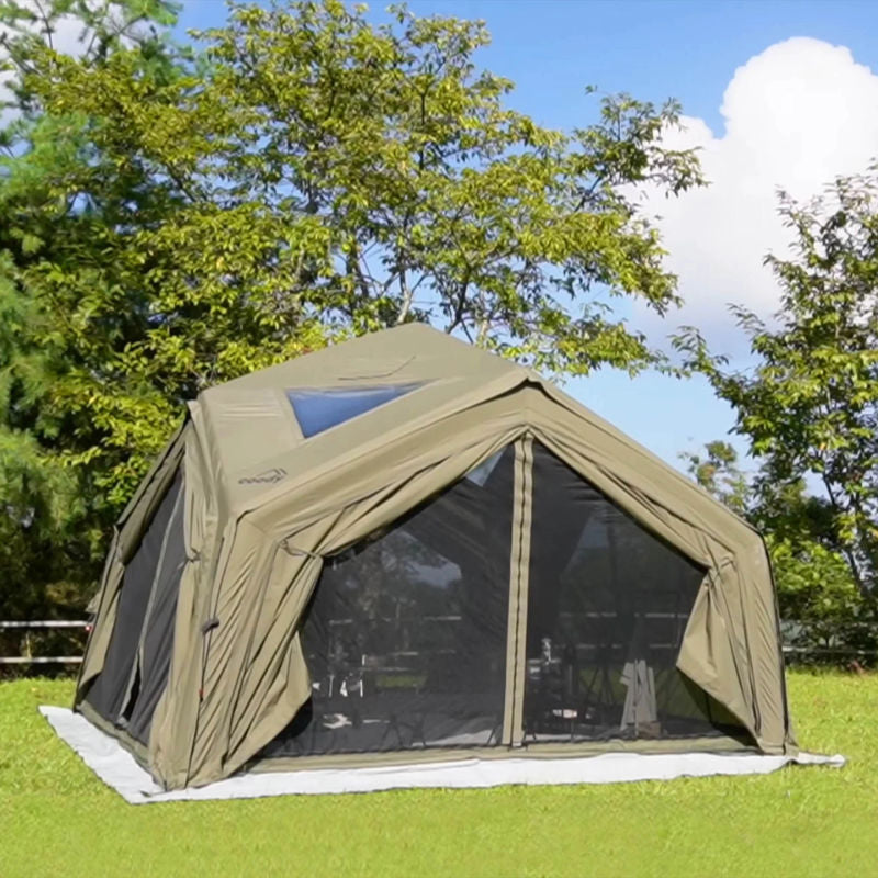 RBM Koala Hub khaki screen doors on grass