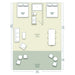 Safari Tent Eclipse by Luna Glamping floorplan blueprints