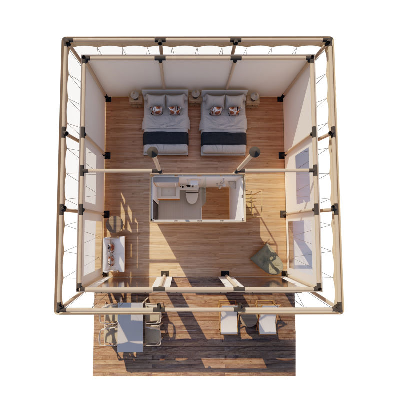 Safari Tent Eclipse by Luna Glamping top stock view other layout