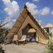 Safari Tent Equinox II by Luna Glamping front view with two chairs on wood deck