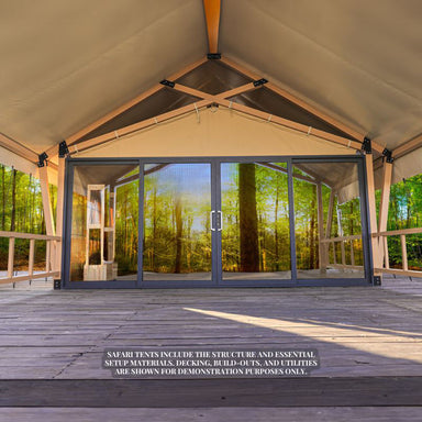 Safari Tent Zenith II by Luna Glamping front glass doors
