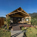 Safari Tent Zenith II by Luna Glamping front right view in mountains