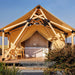 Safari Tent Zenith I by Luna Glamping front view on gravel