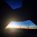 Stargazing Dome 23' Luna Glamping interior view of sunrise sunset
