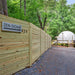 Stargazing Dome 26' Luna Glamping in white on wood deck in forest zen dome