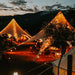 Starshade Event Tent by CanvasCamp  Luxury Outdoor Canopy with lights at night two canopies