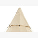 Teepee Tent Tipi by Canvas Camp stock photo close up view of rain fly