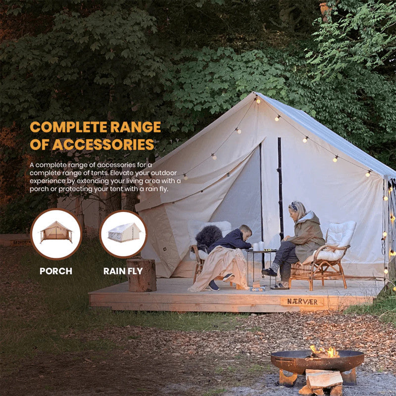 living in a wall tent White Duck Alpha Wall Tent — Wild Roots Glamping