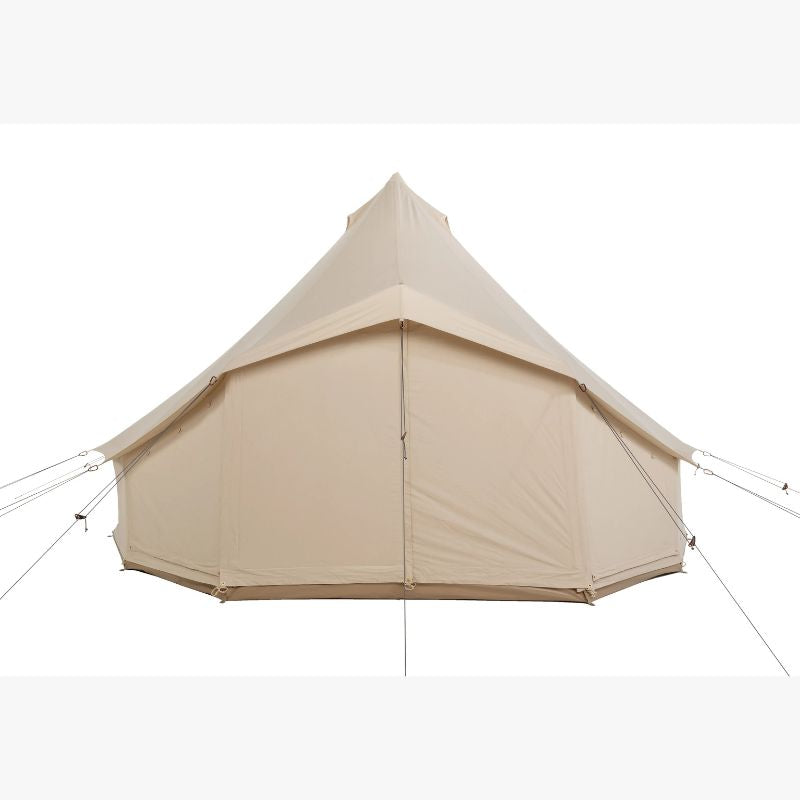 Yurt Tent Sibley Apex by Canvas Camp stock photo front view closed door