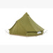 Yurt Tent Sibley Pro 500 by Canvas Camp green stock photo front left view closed door