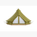 Yurt Tent Sibley Pro 500 by Canvas Camp green stock photo front mesh door closed