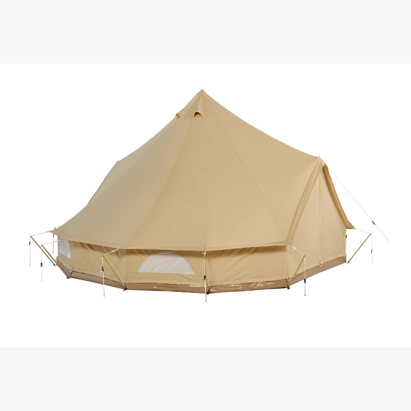 Yurt Tent Sibley Pro 500 by Canvas Camp stock photo front right view closed door