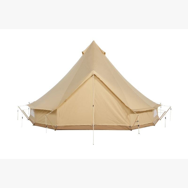 Yurt Tent Sibley Pro 500 by Canvas Camp stock photo front view door closed