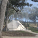 Yurt Tent Sibley Ultimate 600 twin by Canvas Camp by trees closed front door