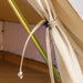 Yurt Tent Sibley Ultimate 600 twin by Canvas Camp stock photo close up of open door