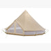 Yurt Tent Sibley Ultimate by Canvas Camp stock photo front left view closed mesh door open mesh walls