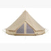 Yurt Tent Sibley Ultimate by Canvas Camp stock photo front view closed mesh door