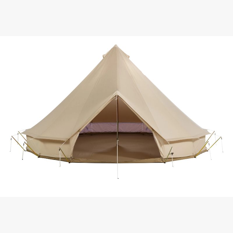 Yurt Tent Sibley Ultimate by Canvas Camp stock photo front view open front door
