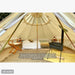 Yurt Tent Stella Stargazer by Life in Tents 13ft interior view with bed chair and tent stove