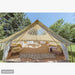 Yurt Tent Stella Stargazer by Life in Tents 19ft front view of interior circle of 4 beds