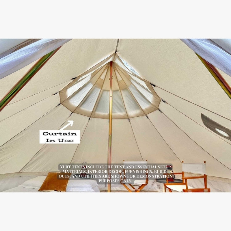 Yurt Tent Stella Stargazer by Life in Tents curtain in use