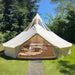 Yurt Tent Stella Stargazer by Life in Tents 19ft front view on grass near trees