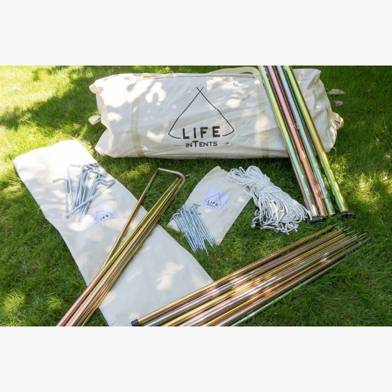 Yurt Tent Stella Stargazer by Life in Tents set up materials