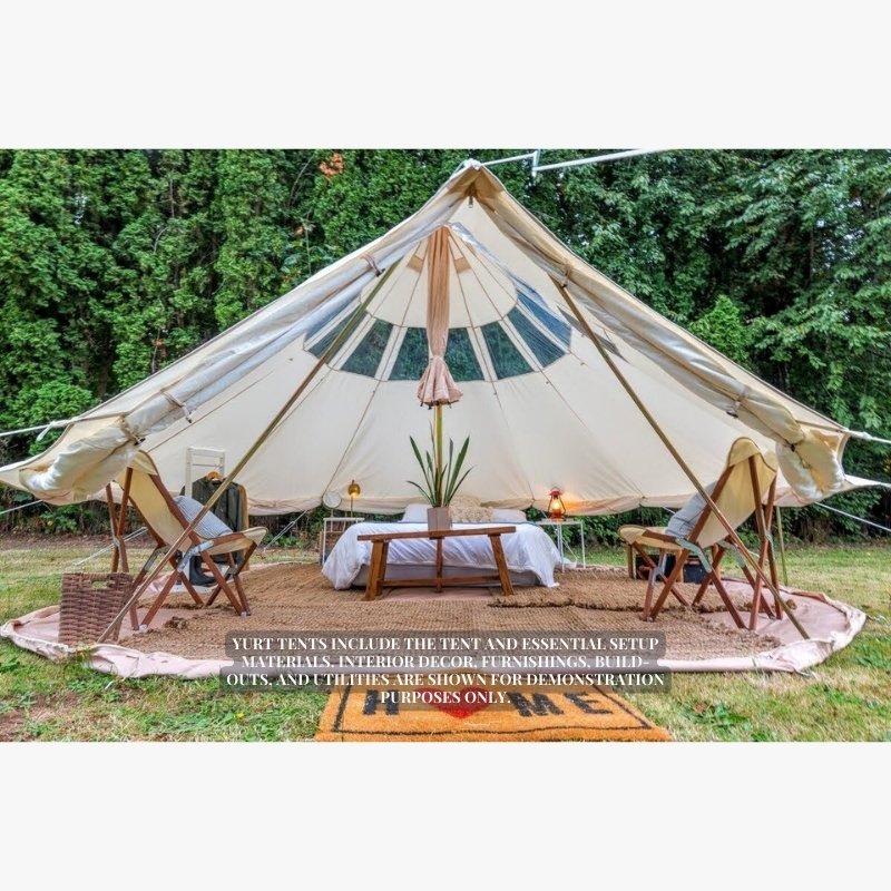 Yurt Tent Stella Stargazer by Life in Tents with tent walls open