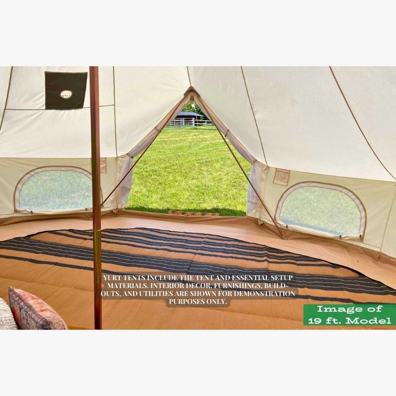 Yurt Tent Zephyr by Life in Tents 19ft interior view of front door