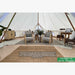 Yurt Tent Zephyr by Life in Tents 19ft interior view two gray chairs