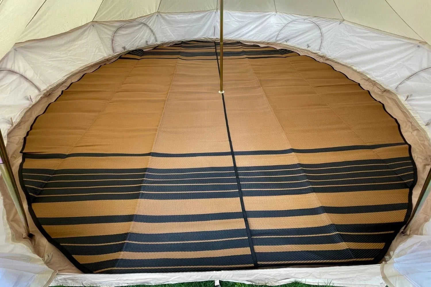 Life in Tents Striped Bell Tent Floor Matting Cover