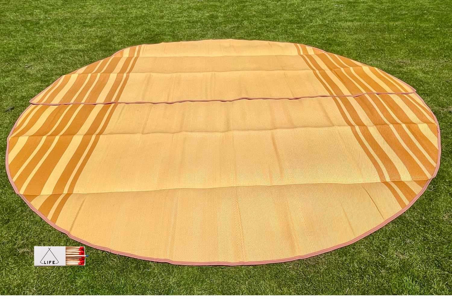 bell tent matting Striped Bell Tent Floor Matting Cover — Wild Roots Glamping