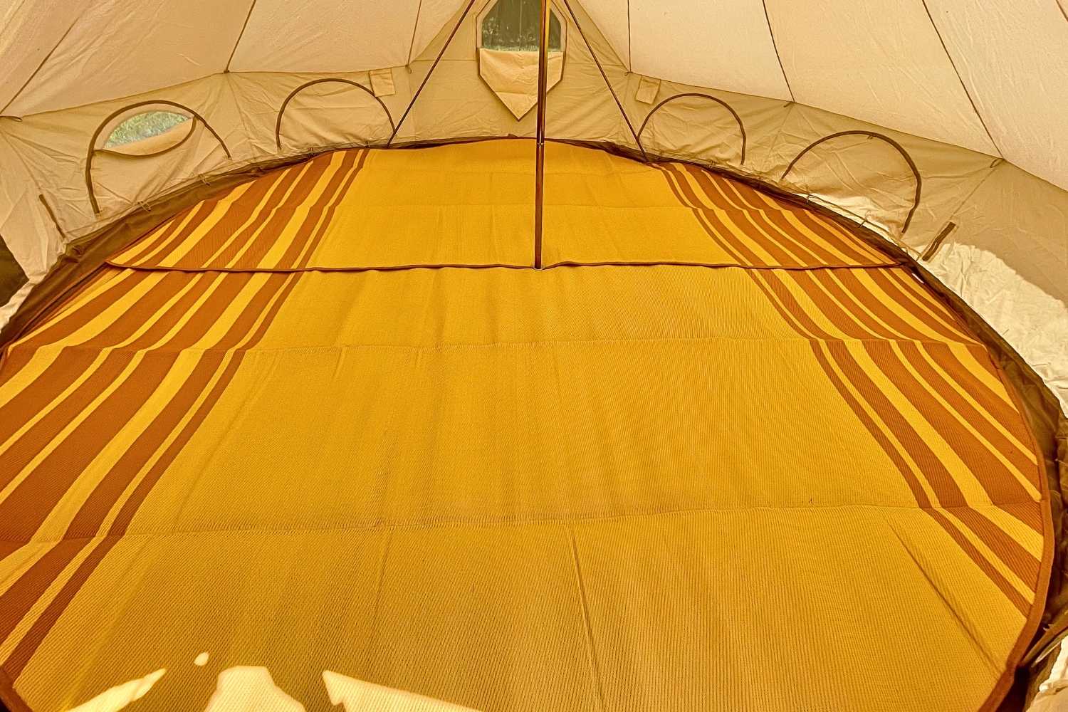 Life in Tents Striped Bell Tent Floor Matting Cover